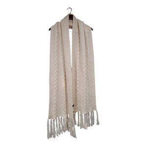 Torrid Cream Cable Knit Winter Scarf Chunky Braided Pattern Warm Cozy Large